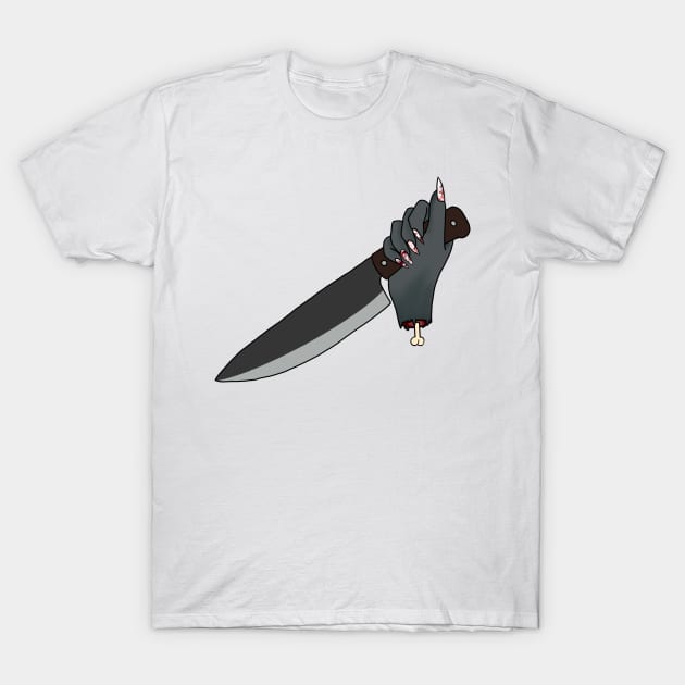 horror knife hand T-Shirt by thejesamestreet